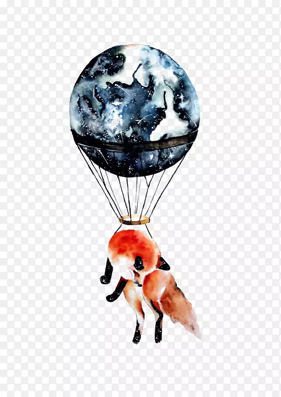 纹身狐狸身体艺术气球-狐狸