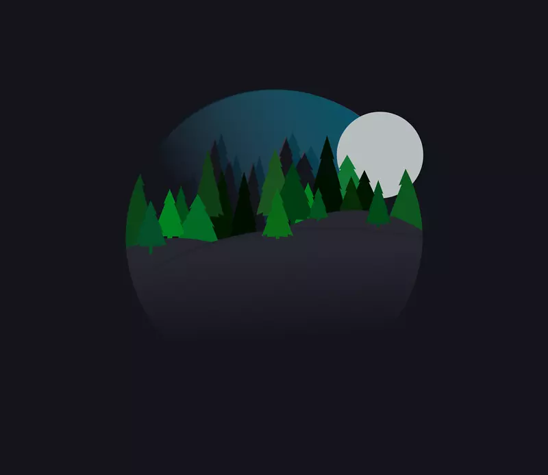 森林树图标-夜间图片