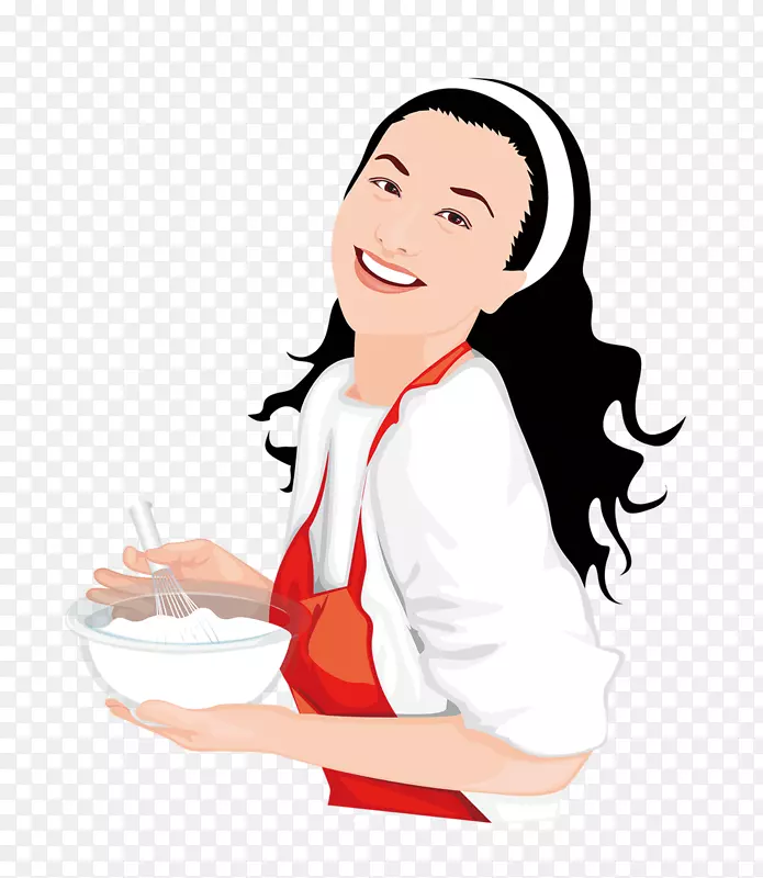 烹饪妇女插图-煮一个女人