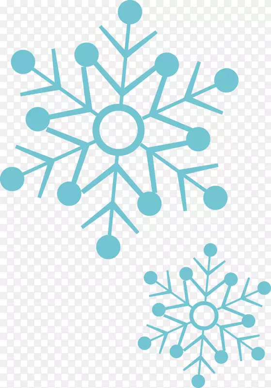 雪花图形设计图标-蓝色雪花创意