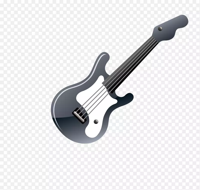 低音吉他电吉他插图-灰色小提琴照片