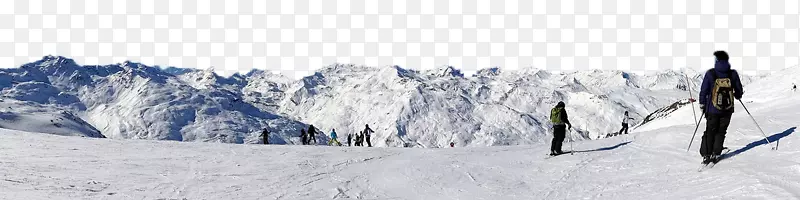 黑色森林阿尔佩雪橇滑雪登山雪峰
