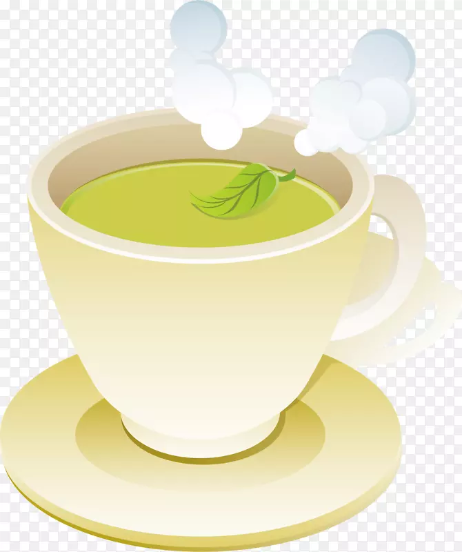 绿茶咖啡杯-绿茶Png元素