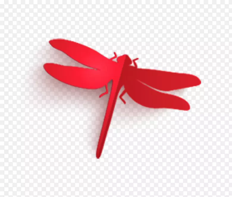 昆虫蜻蜓红水彩画剪纸.蜻蜓红中式风格