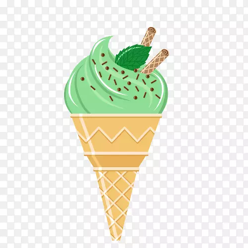 冰淇淋筒圣代冰淇淋