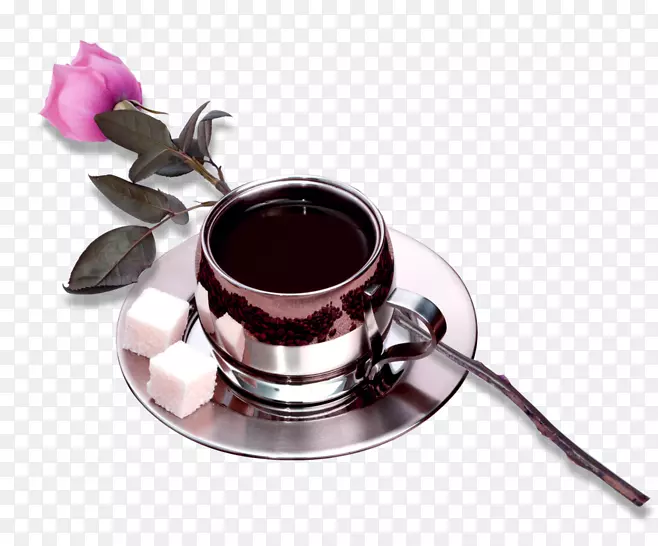 咖啡茶杯-玫瑰杯