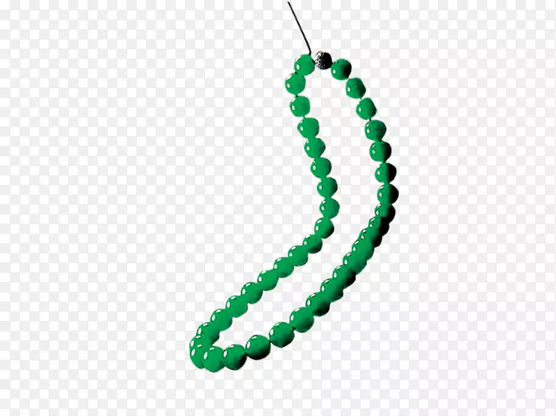 珠子项链珠宝珍珠-绿色项链