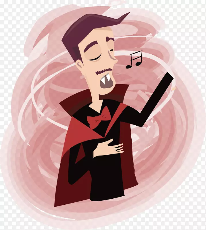 Adobe插画-歌唱的MAN插图