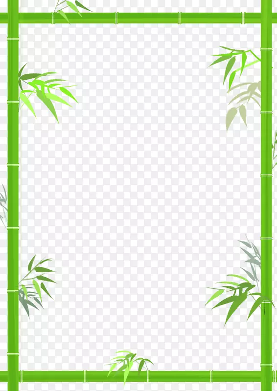 竹-绿竹装饰边框