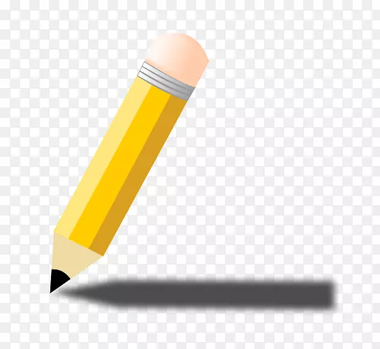 铅笔黄色无角剪贴画