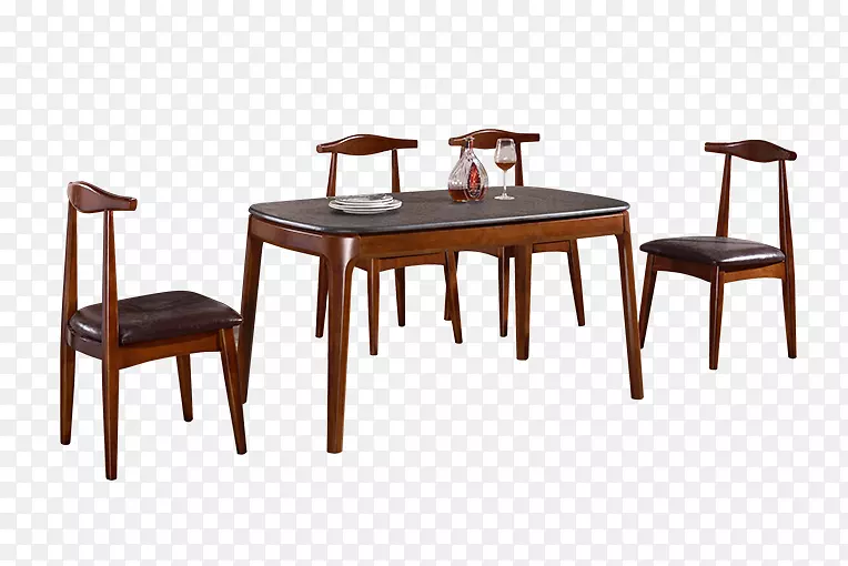 木桌椅餐厅-深色木餐椅