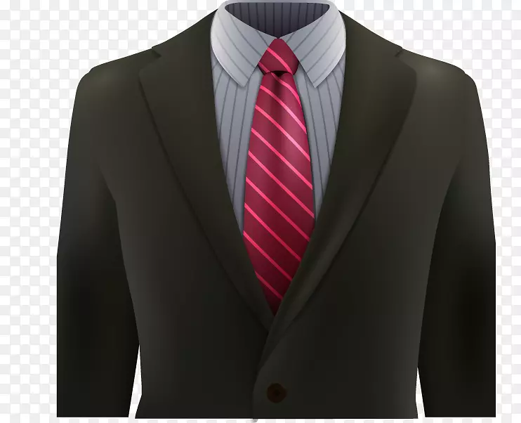燕尾服正式穿领带装饰红色条纹领带男式西服