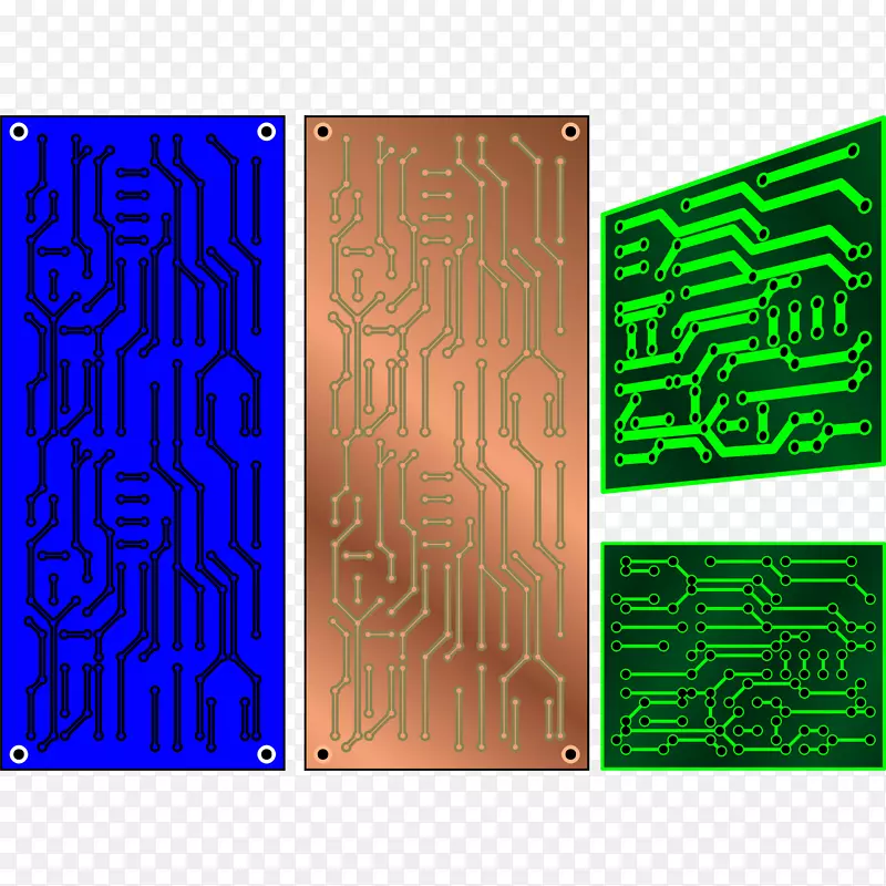 印制电路板电子电路像素剪贴画印刷电路板剪贴件