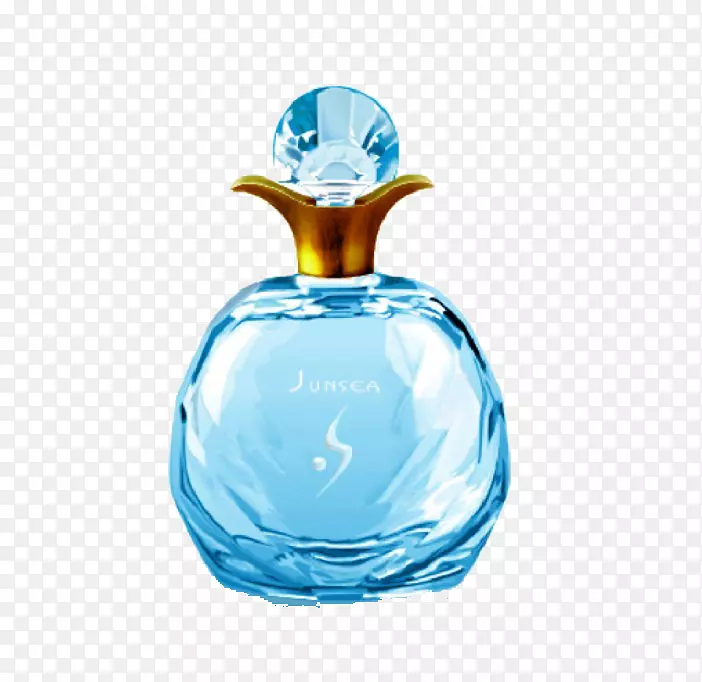 瓶蓝色香水颜色香水瓶
