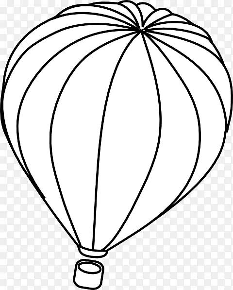 热气球白色剪贴画.气球轮廓