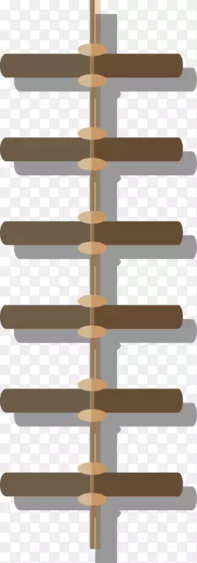 直线梯欧式棕色梯