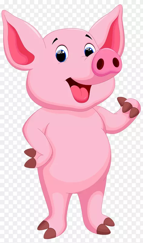 猪画图-粉红猪