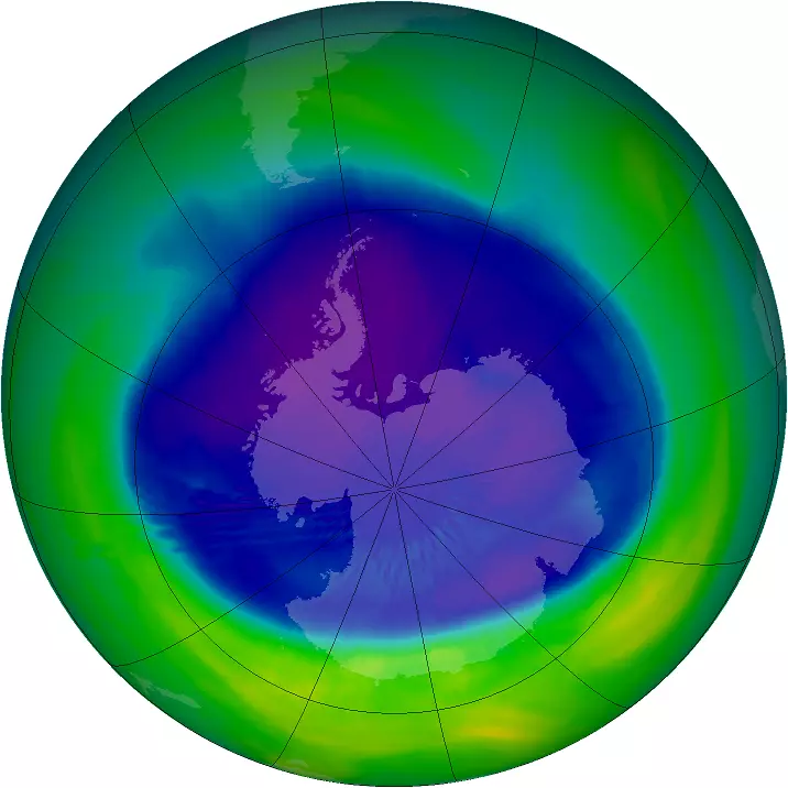 南极地球极地臭氧消耗臭氧层.健康动画