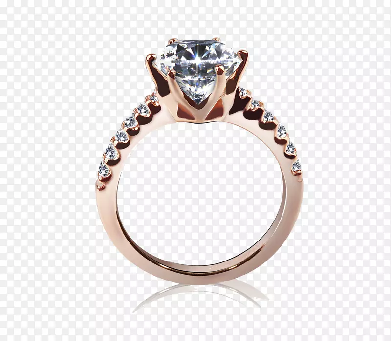 结婚戒指钻石卡地亚珠宝-24k金戒指