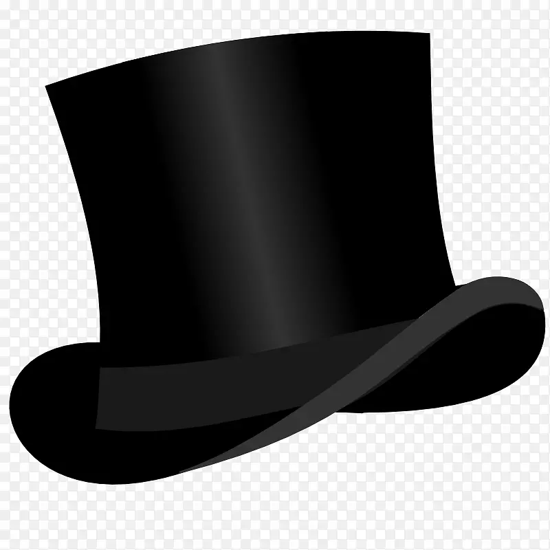 帽子白色黑色字体-顶帽剪贴画