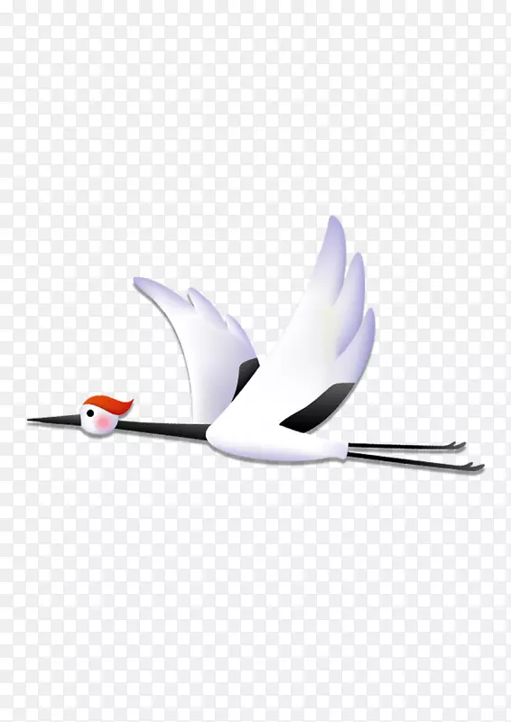 丹顶鹤夹艺术-白色起重机