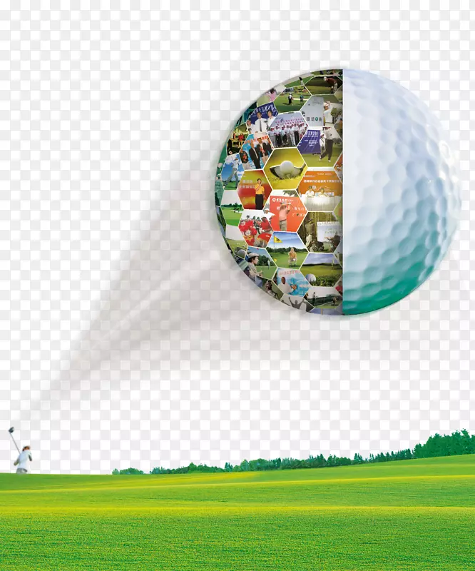 高尔夫广告海报-飞行高尔夫