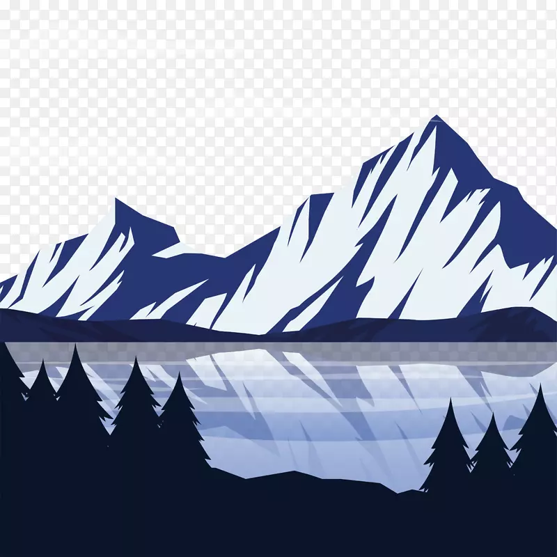 雪山景观-雪湖