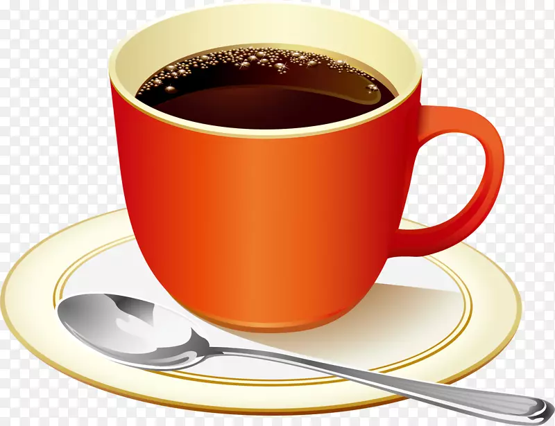 速溶咖啡浓缩茶咖啡厅卡通咖啡杯