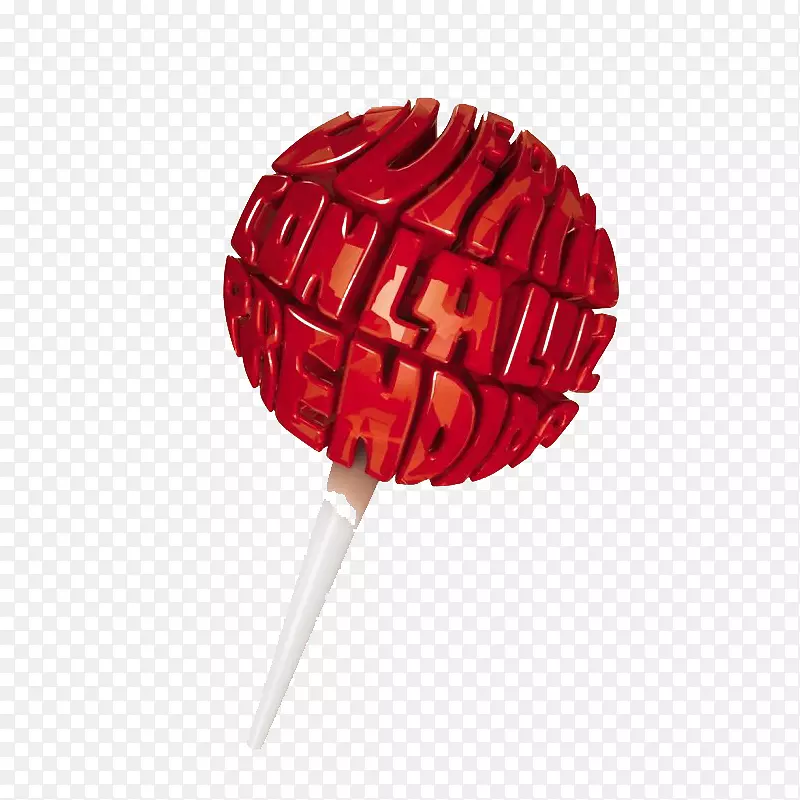 棒棒糖广告活动Chupa Chups排版-红色棒棒糖