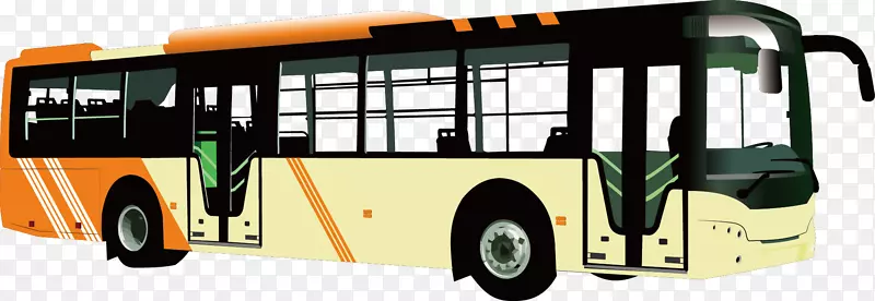 巴士免费插画-卡通巴士