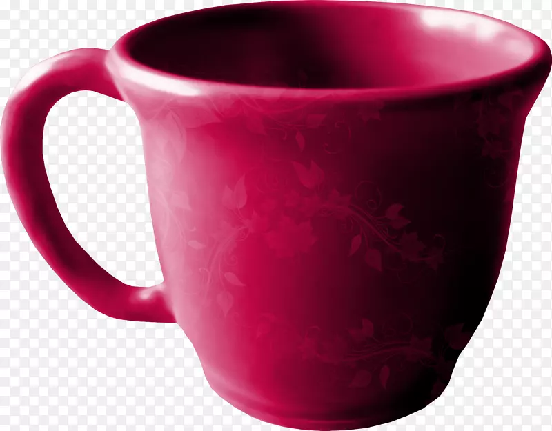 印花咖啡杯红花杯印花