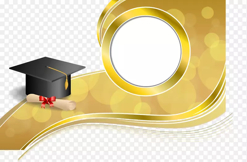 毕业典礼文凭广场学术帽插图-博士。帽图形