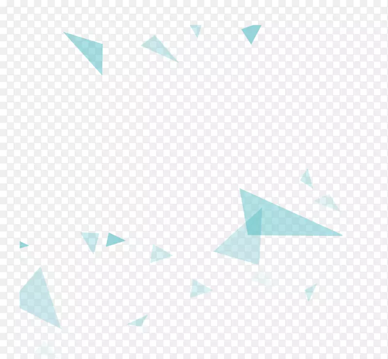 纸三角艺术图案-浮动蓝色三角