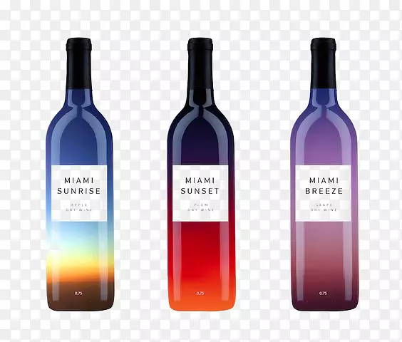 葡萄酒包装和标签平面设计师餐厅-葡萄酒