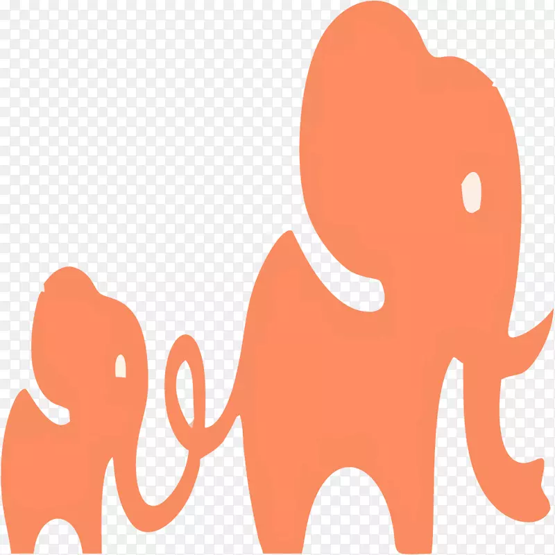 非洲灌木象载体-大象和小象