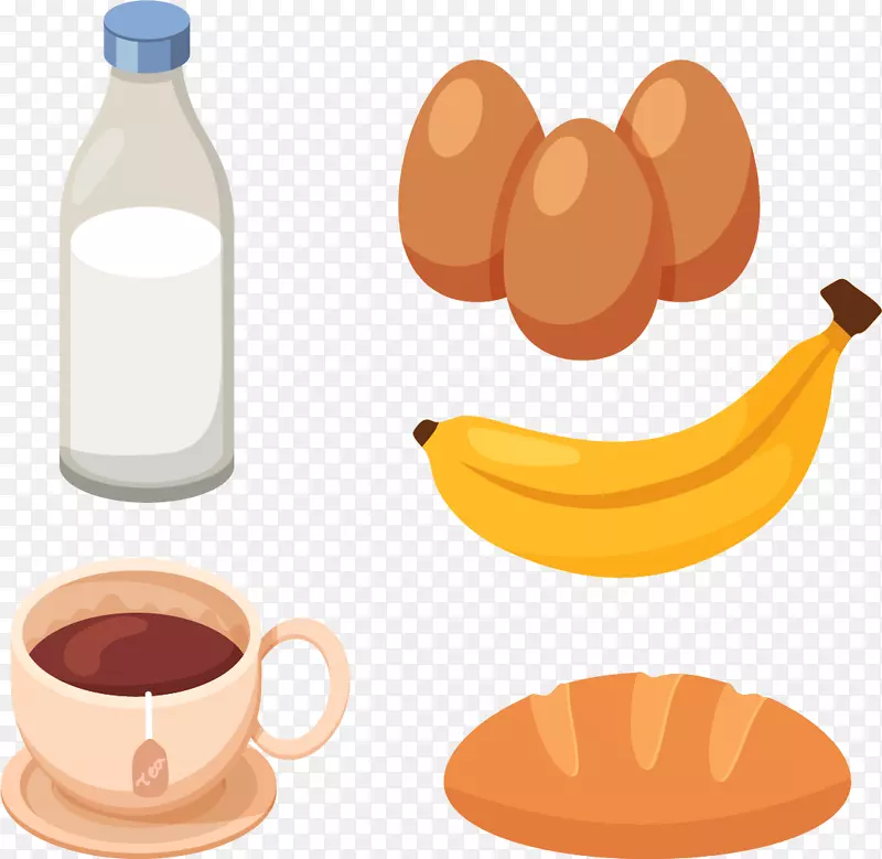 牛奶奶昔咖啡早餐载体-健康营养早餐