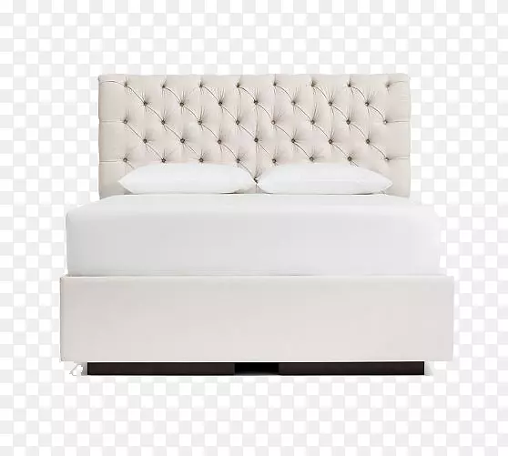 床框床垫舒适床设计床像，白色双人床