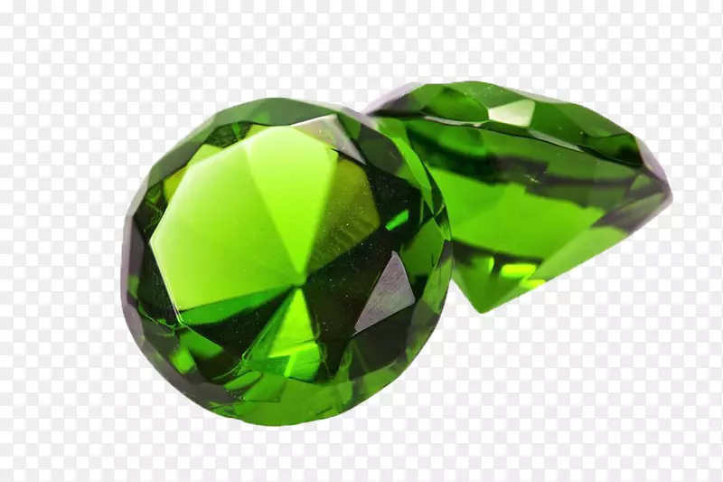 绿色宝石钻石摄影.绿色钻石水晶清晰