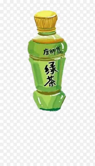 绿茶汁卡通饮料绿茶