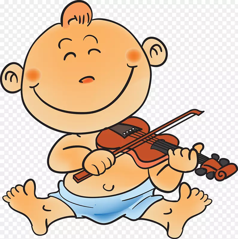 小提琴儿童剪贴画-小提琴男孩