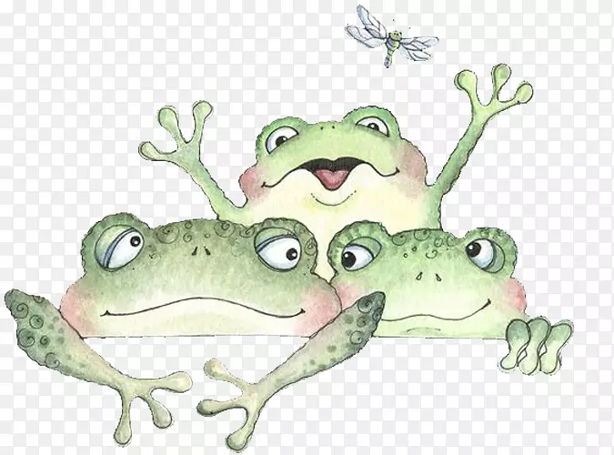 蛙王-免费剪贴画-三只青蛙
