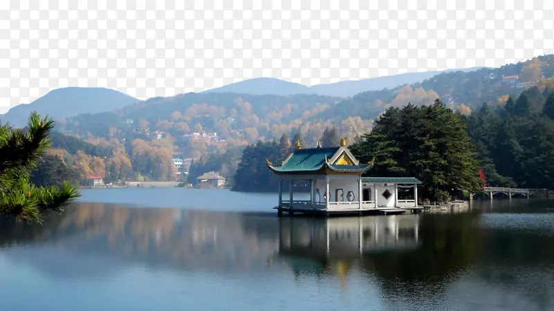丽江廊中古镇大雁住宅区平遥山庐山-美丽的庐山湖亭