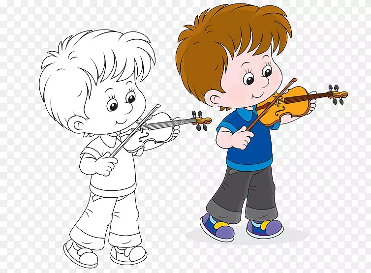 小提琴技术-免费剪贴画-小提琴男孩