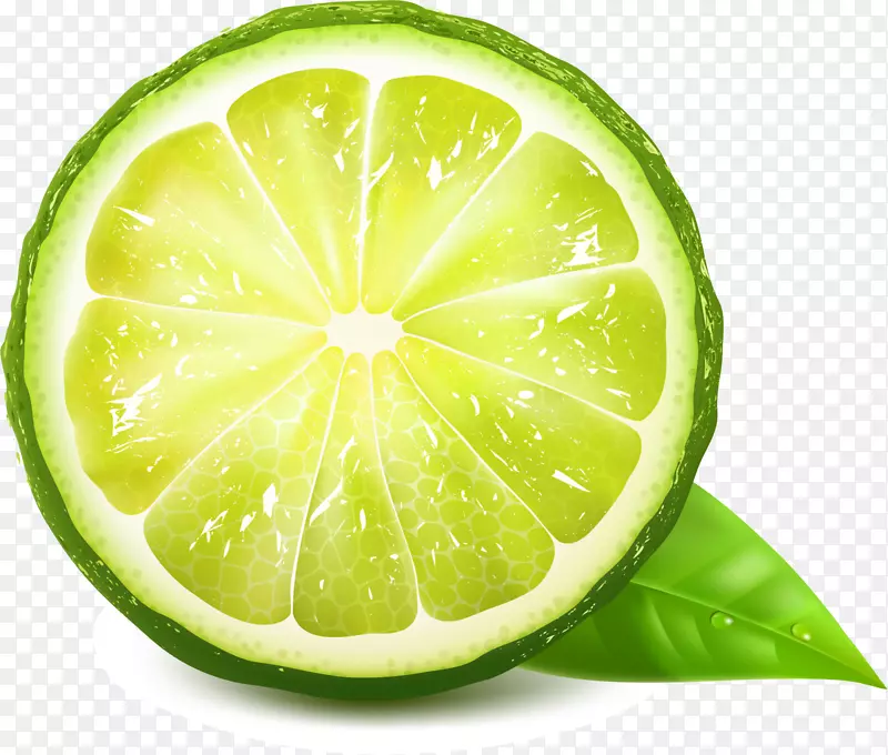 果汁柠檬绿载体-绿色新鲜柠檬