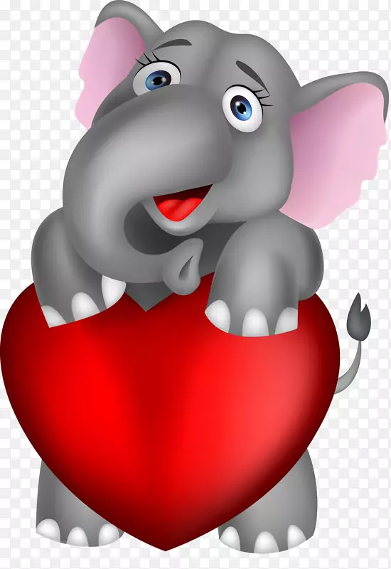 心象红夹艺术-抱着小象的爱