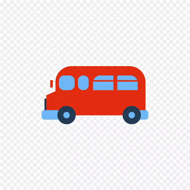 公共交通工具-红色巴士