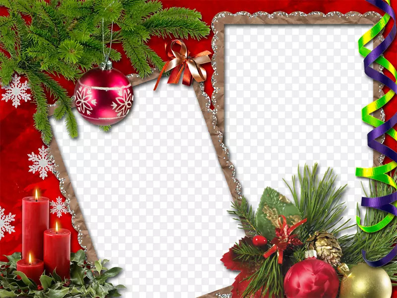 圣诞卡图片框.圣诞节帧图形设计图像