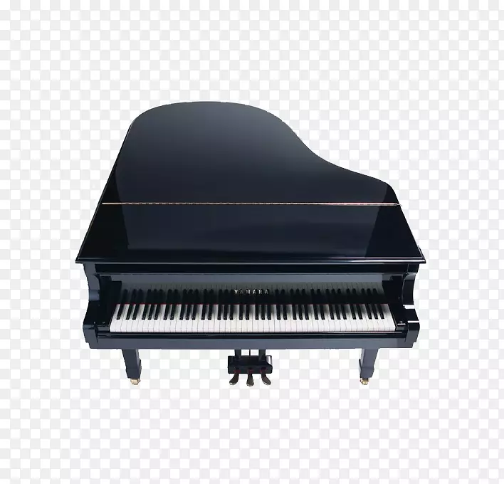 钢琴乐器剪辑艺术.黑色钢琴