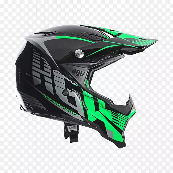 摩托车头盔AGV运动组碳纤维.灰色头盔