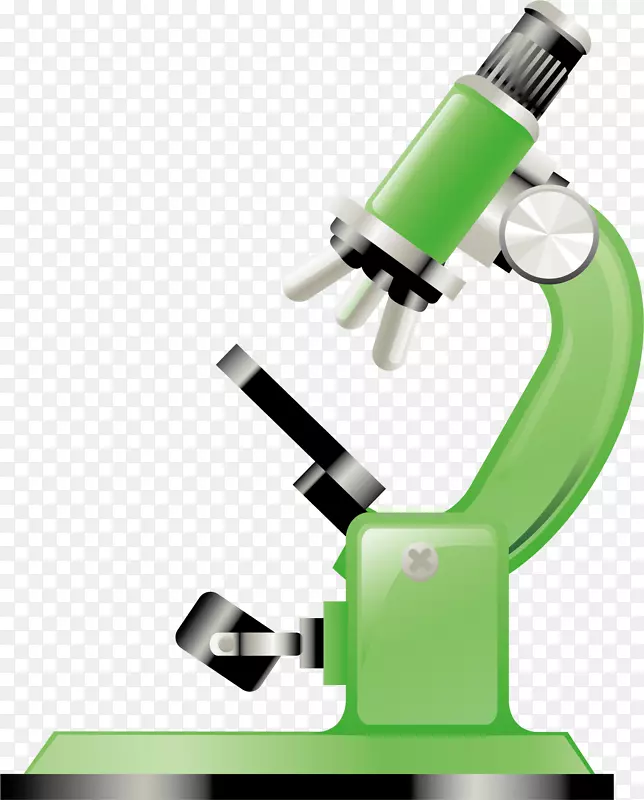 显微镜绿色卡通-绿色显微镜